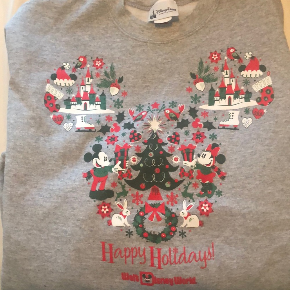 Disney holiday crew neck sweatshirt